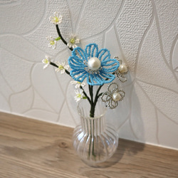 ビーズフラワーアート 花束風 花瓶付き beadsflower #beads #flower #ビーズフラワー #ビーズ #フラワー