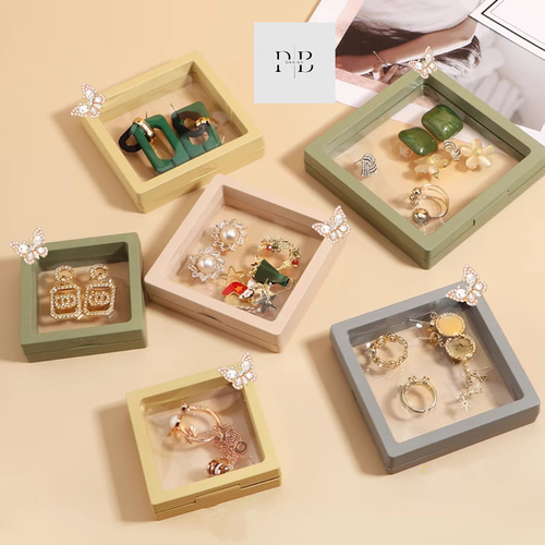 ジュエリー収納ボックス ケース 透明PE製 指輪・ネックレス用 高品質