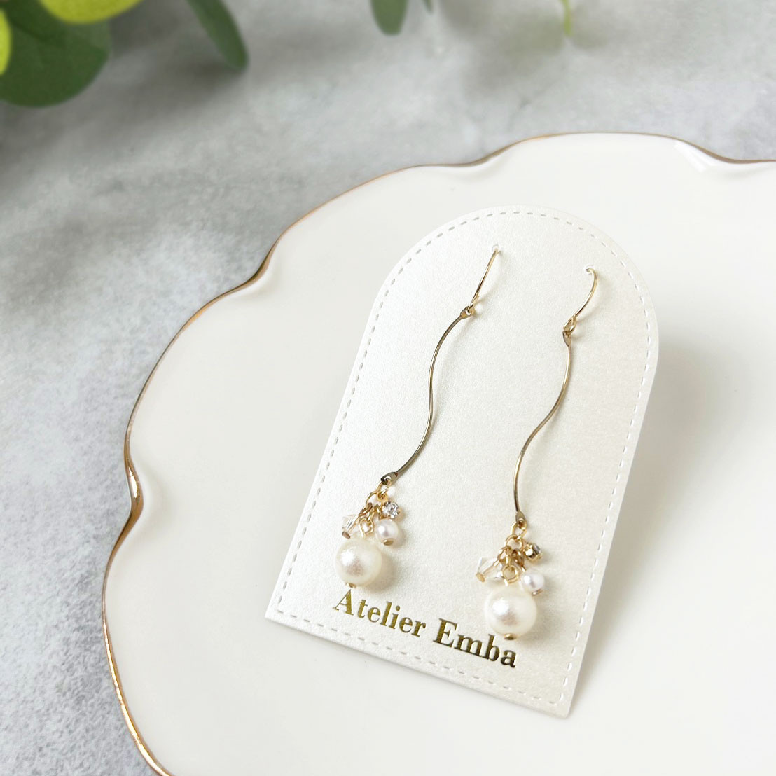 アクセサリー台紙　箔押し　デボス加工　クラシカルアーチ　80枚