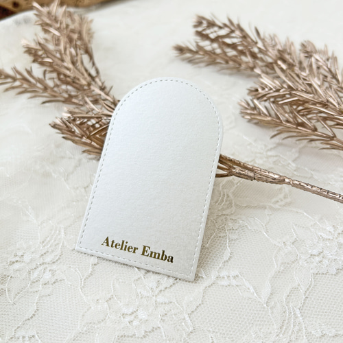 アクセサリー台紙 箔押し デボス加工 クラシカルアーチ 80枚 タグ  