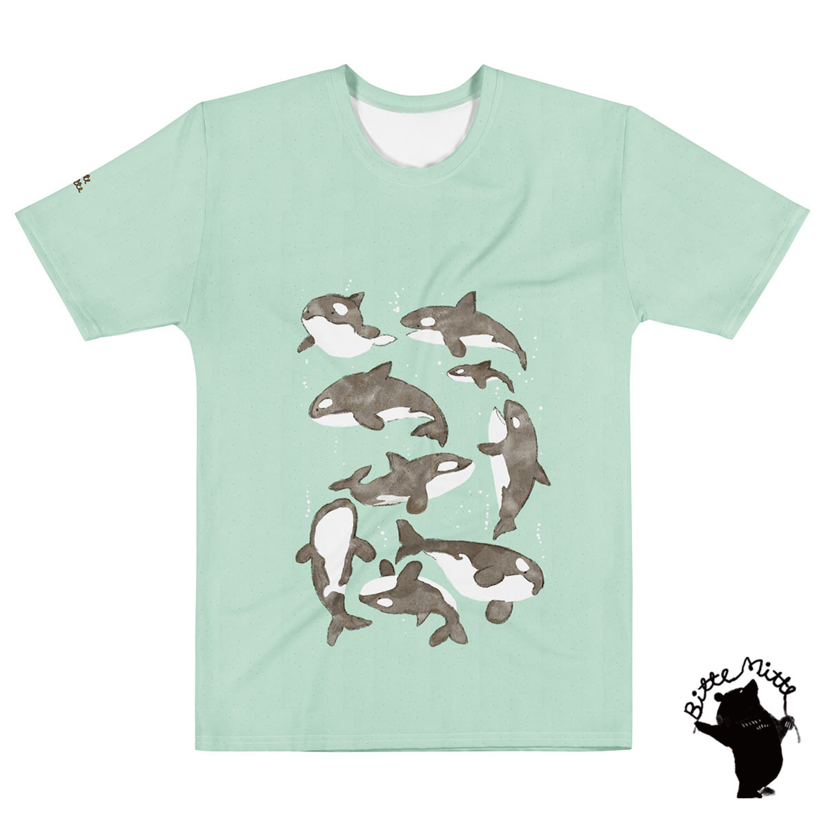 Tシャツ 半袖 メンズ 男性 全面プリント シャチ おしゃれ