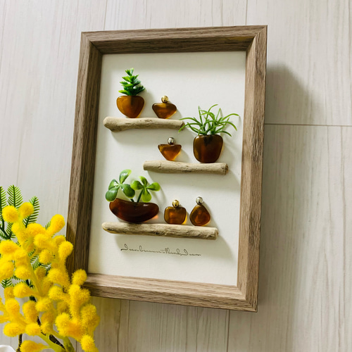 シーグラスアート 海の宝石 落ち着くインテリア雑貨 北欧