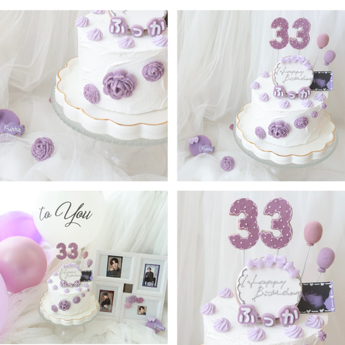 推し活！アイシングクッキー風♡アルファベット＆ナンバー＆型♪ケーキ