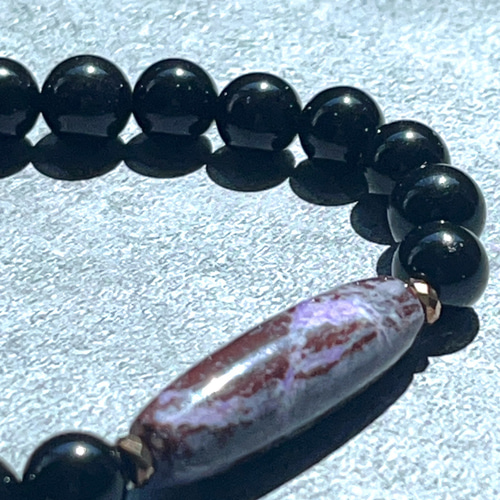 スギライト＊俵型＊　天然石ブレスレット スギライト 俵型 ブレスレット 9.5-10mm #PG118 - プレミアム天然石