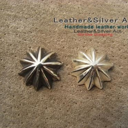 花コンチョ シルバー925 ハンドメイドコンチョ レザークラフトの金具