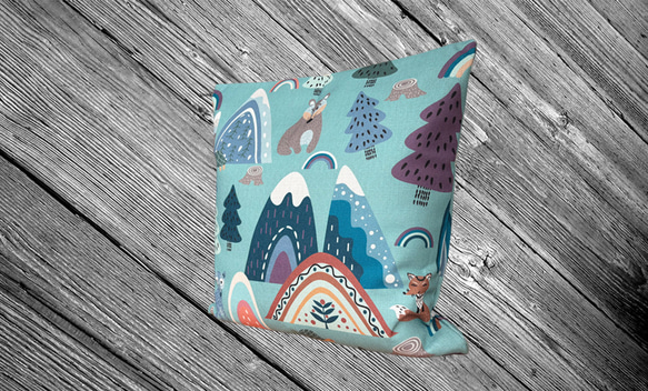 森林靠墊 2025 森林與動物圖案 - 檜木香 - 第4張的照片