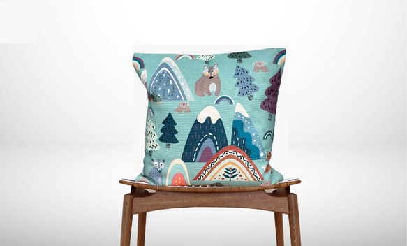 森林靠墊 2025 森林與動物圖案 - 檜木香 - 第1張的照片