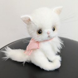 ぬいぐるみ☆白猫ちゃん☆ピンクリボン ぬいぐるみ オハナ 通販