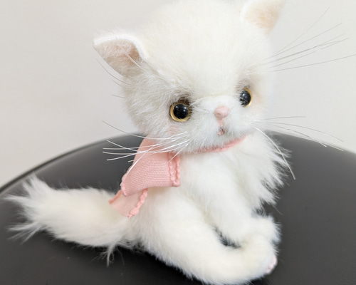 アバンセ　猫　ネコ　ぬいぐるみ　ピンクリボン　レトロ アバンセ 猫 ネコ ぬいぐるみ ピンクリボン レトロ