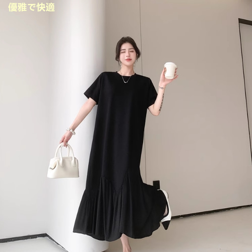 2025年新型太ったmm夏に人気のオーバーサイズワンピースゆったり減齢