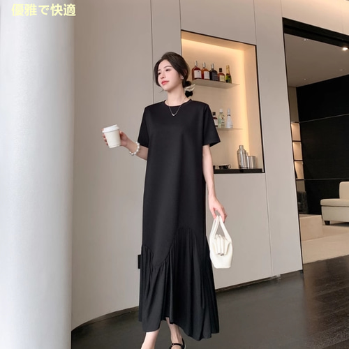 2025年新型太ったmm夏に人気のオーバーサイズワンピースゆったり減齢