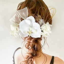 再販》ドライフラワー ヘッドパーツ 髪飾り ヘアアクセサリー