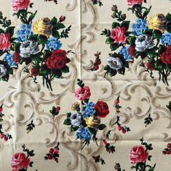 フランスアンティーク GRAND TEINT LAVABLE PARIS VICTORIA 花柄
