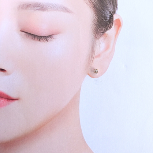 14kgfトロレアイトハート・ハーキマーダイヤモンドピアス/イヤリング 14kgfトロレアイトハート・ハーキマーダイヤモンドピアス/イヤリング