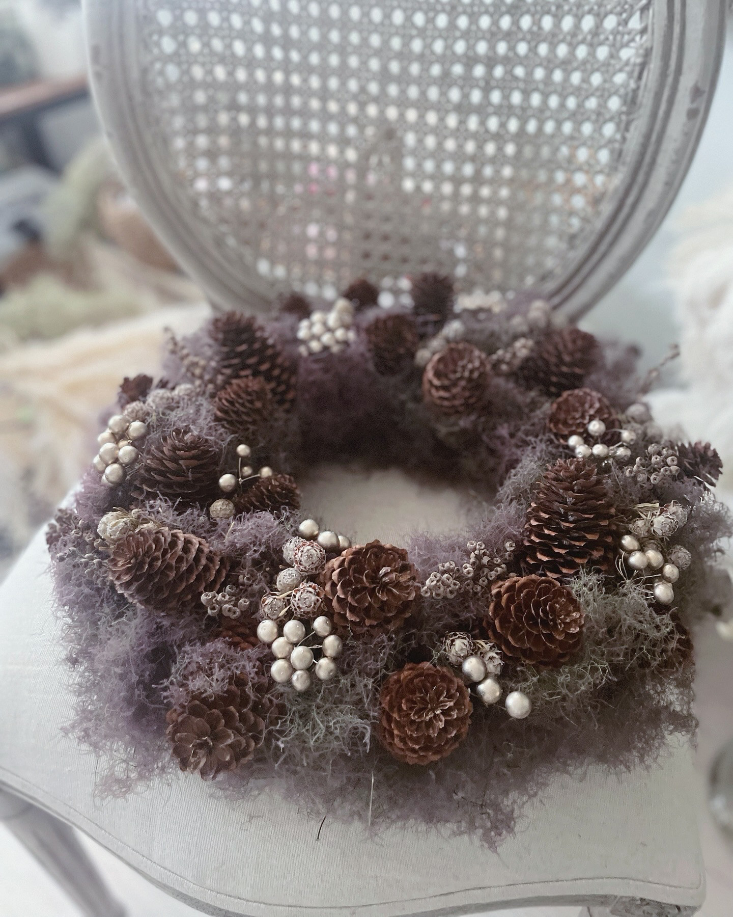 ダイル♡フクロウ♡木の実　フラワーリース wreath 