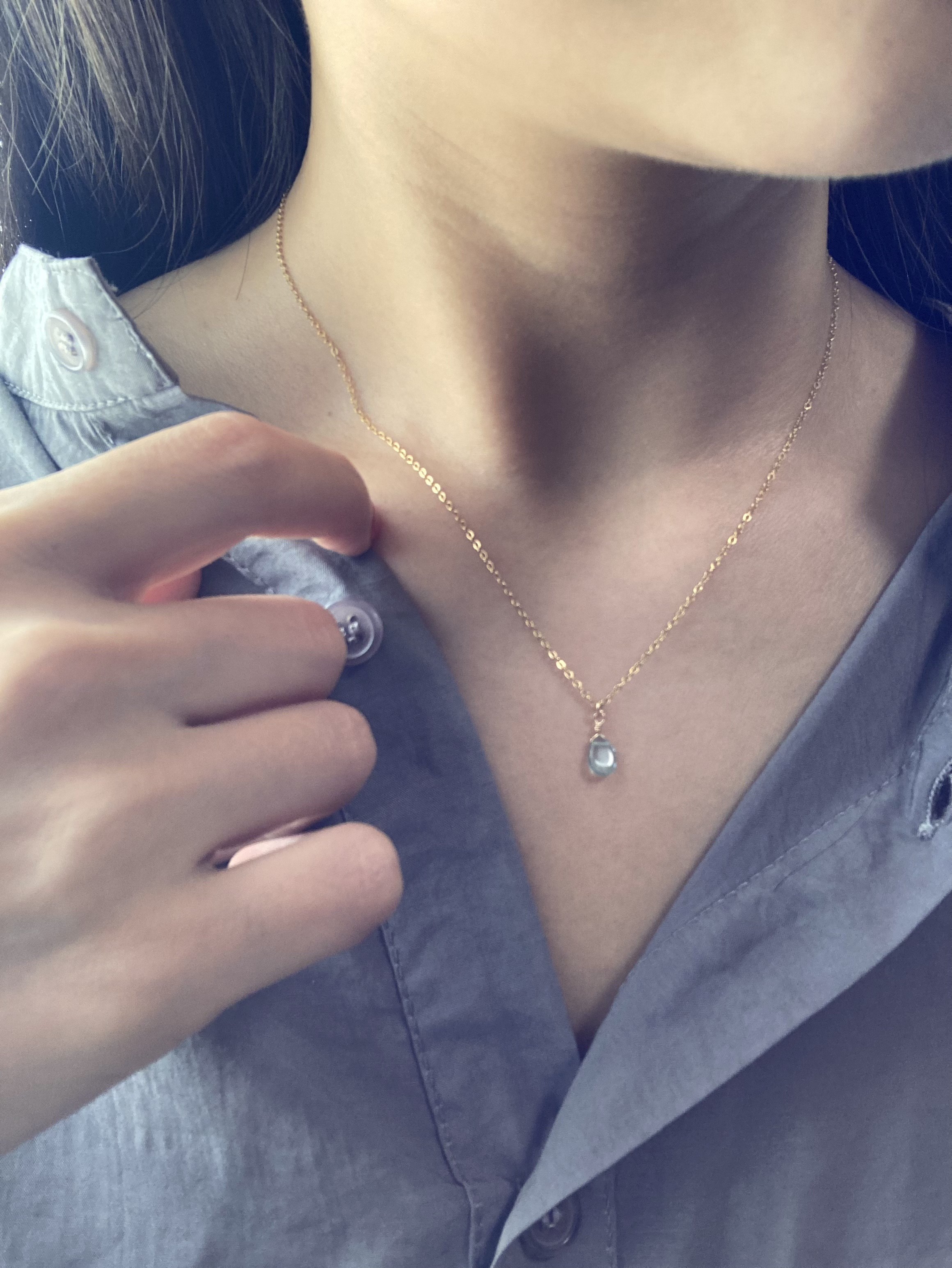 お得なセット 涼やかに波間に溶ける青 14kgfアクアブルーのアパタイトピアス、ネックレス ひんやりセット2025