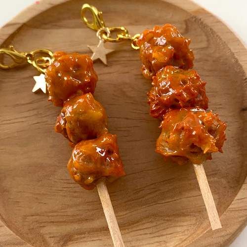 唐揚げ フェイクフード チャーム ミニチュア 食品サンプル 樹脂粘土