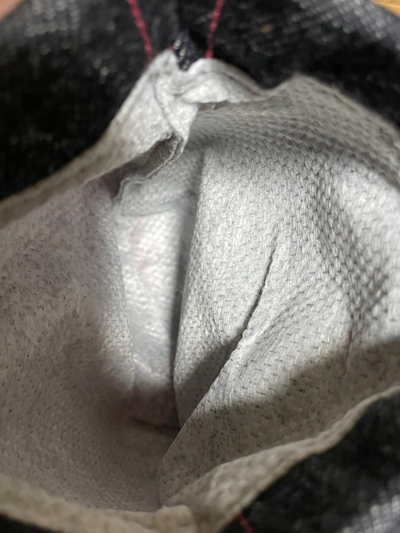 小型犬用　デニムと撥水帆布の消臭マナーポーチ　ピンク 4枚目の画像