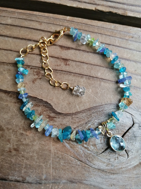 ＊くまこ❤︎様お取置き6/6＊太極石　ガネーシャ　アクアマリン　ブレスレット くまこ❤︎様お取置き6/6＊太極石 ガネーシャ アクアマリン