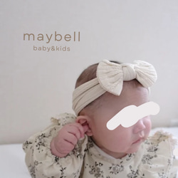 あみあみリボンベビーヘアバンド　 2枚目の画像