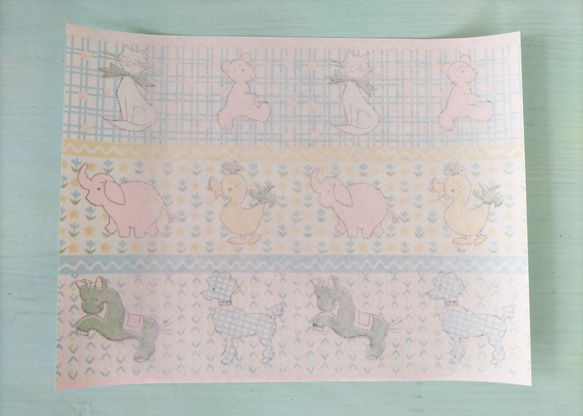 U.S.A. ヴィンテージ包装紙【かわいいおさんぽ】DA-WP084 7枚目の画像
