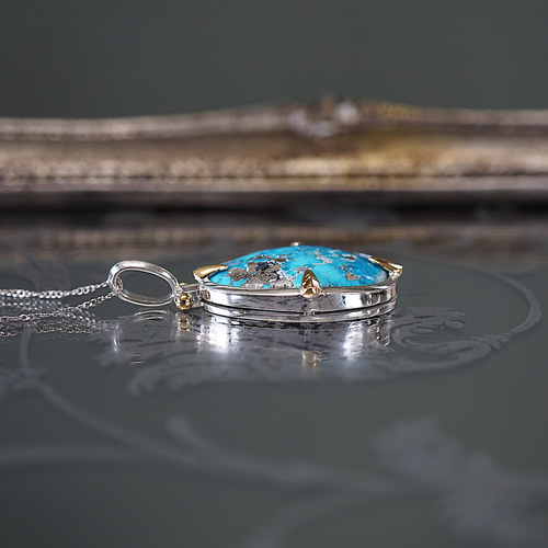 K18YGターコイズペンダントヘッド