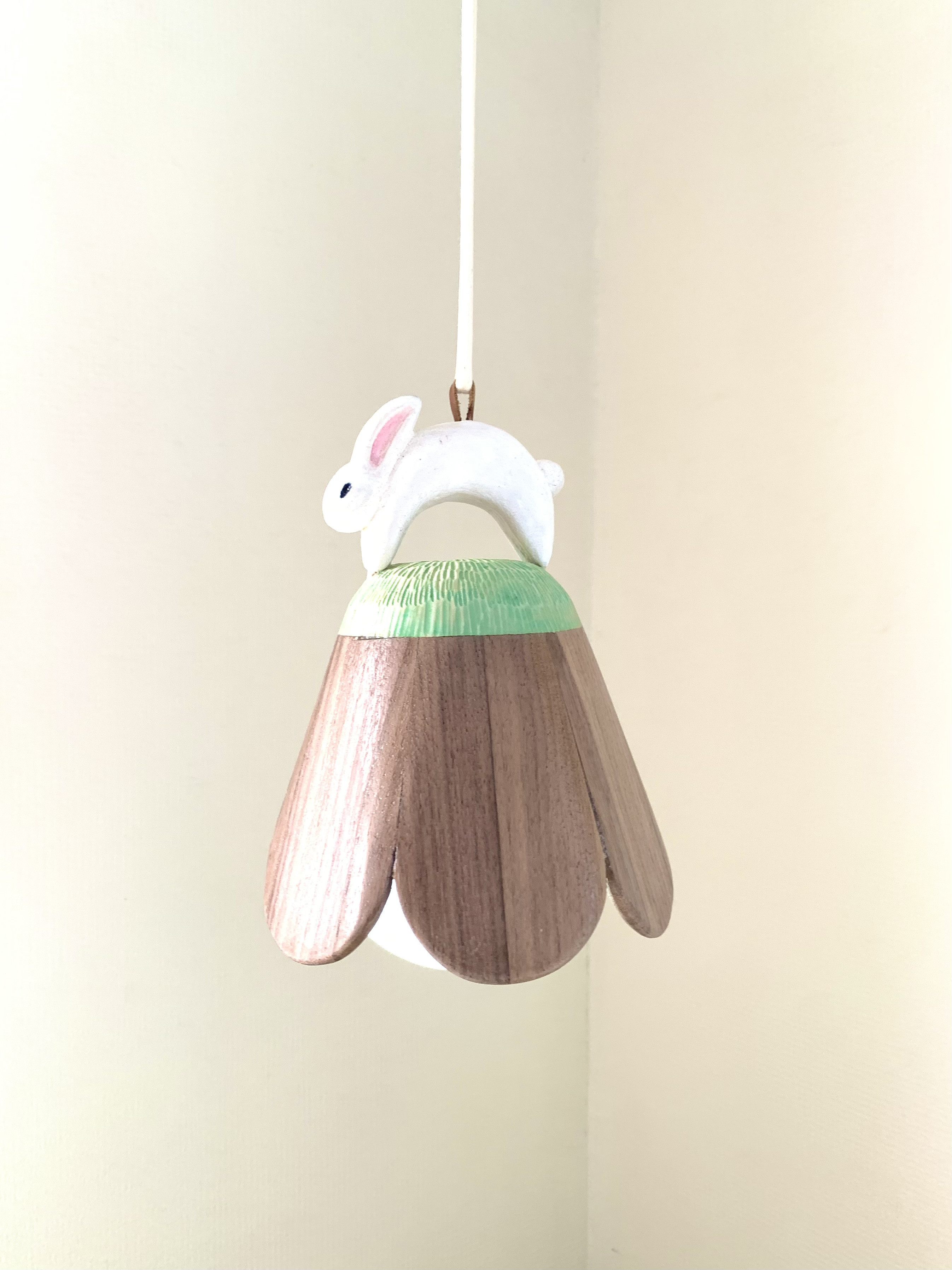 うさぎの花ランプ　(訳あり)