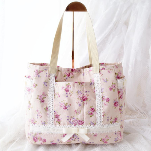ホワイトローズ刺繍バッグ （トートバッグ）｜PINK HOUSE