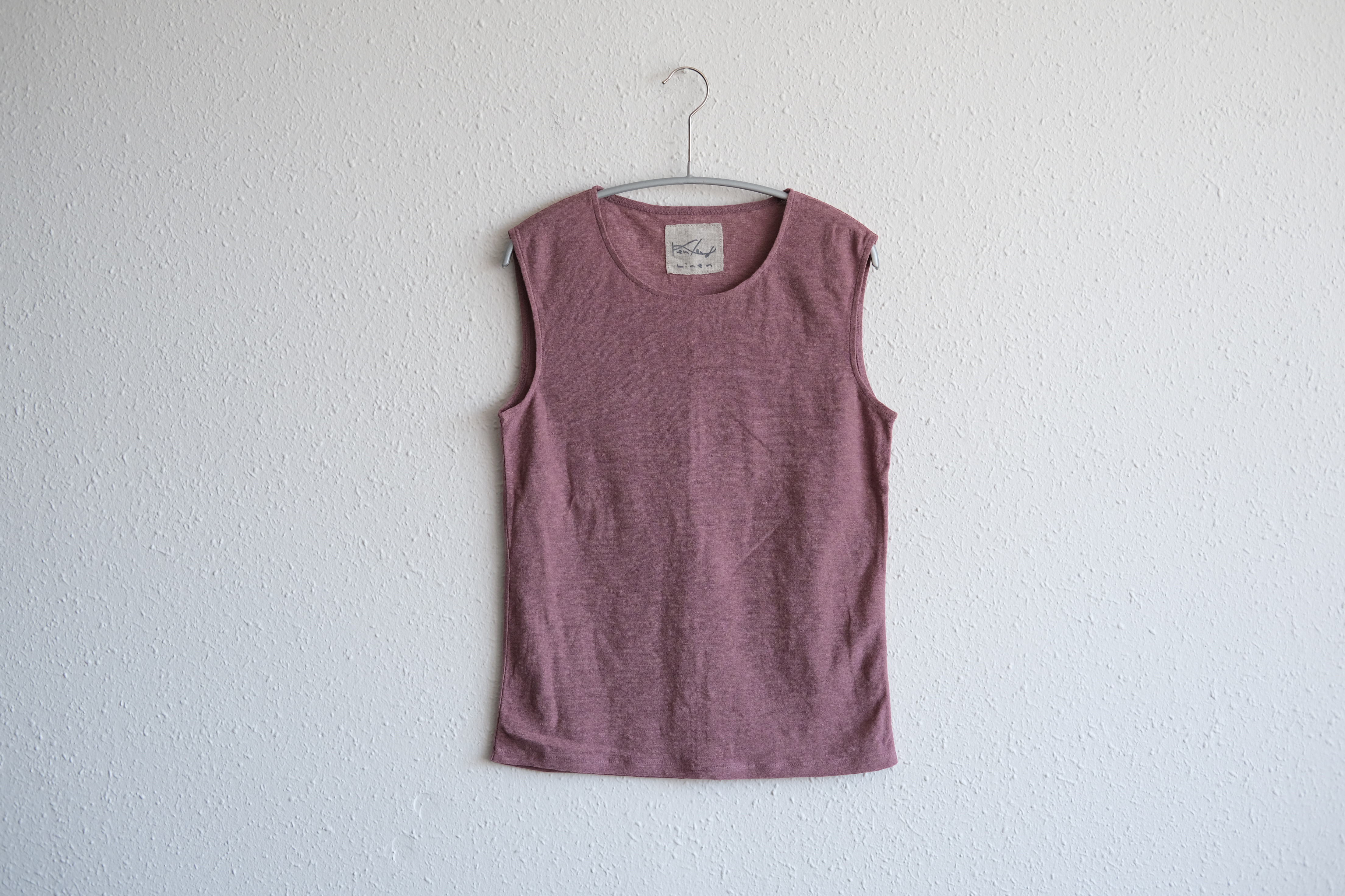 リネンコットンアンダーウェア　ノースリーブ（オールドピンク）［レディース3サイズ］ 6,600円