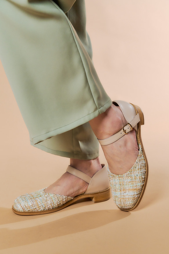 セパレートシューズ ベージュツィード XS20cm~LL25.5cm 3枚目の画像