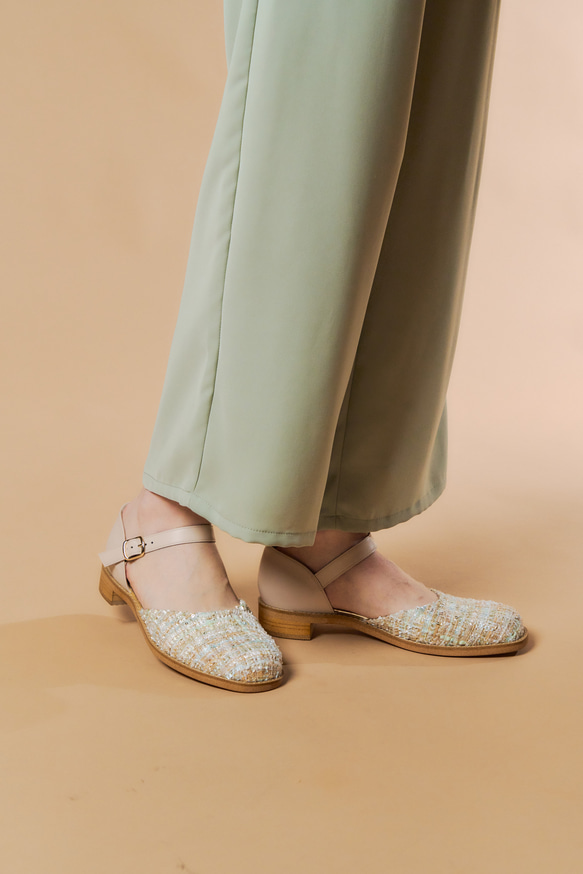 セパレートシューズ ベージュツィード XS20cm~LL25.5cm 6枚目の画像