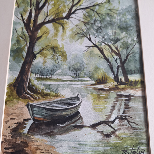 水彩画 静寂な刻 絵画 makochin 通販 19347442｜Creema(クリーマ)