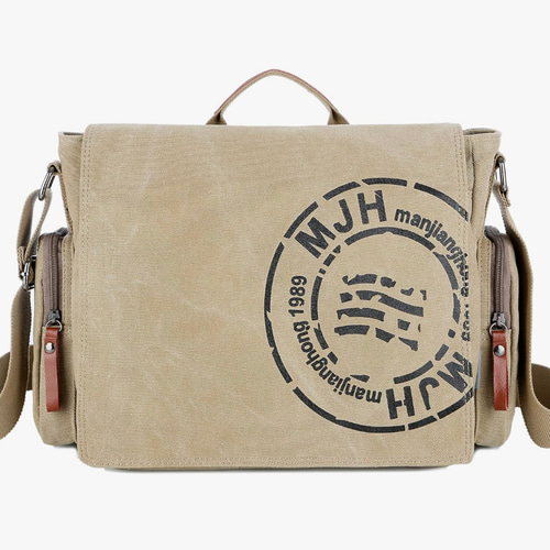 ショルダーバッグ 斜めがけ キャンバス 軽い 帆布 大容量 多機能