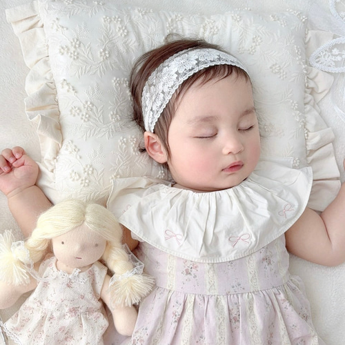 レースヘアバンド 【LF】ベビーヘアバンド 赤ちゃん ひな祭り 節句