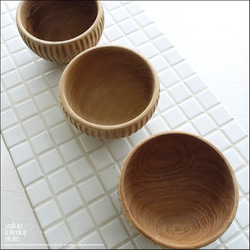 チーク無垢材 お椀/N11cm 小鉢 サラダボウル 丸小鉢 ご飯茶碗 飯碗 木製食器 木の食器 アウトドア食器 6枚目の画像