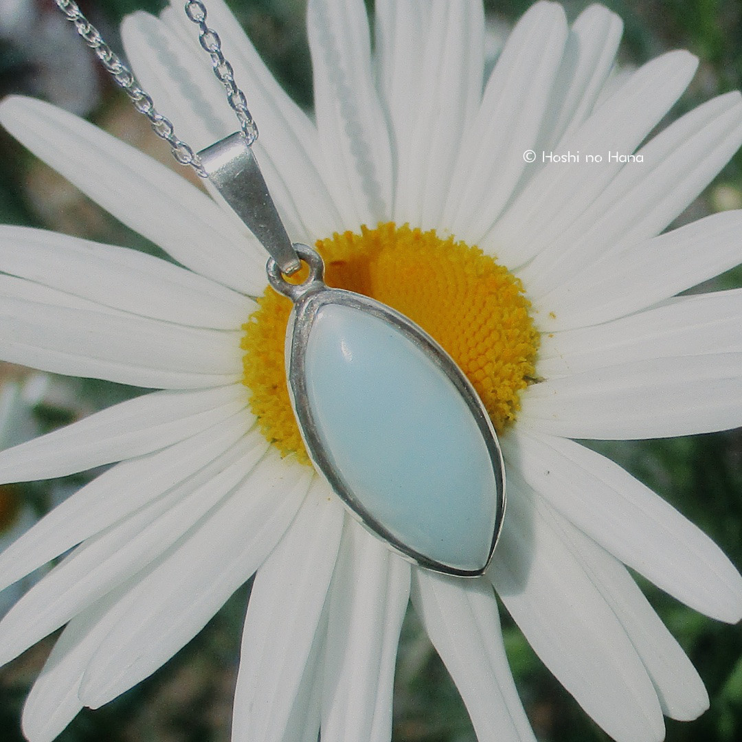 青空ラリマーネックレス *Oval*【SV925】40cmチェーン付*カリブの至宝*