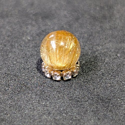 キャッツアイルチルスフィア 20ミリ クリスタル台座付 針水晶 キラキラオーラ キャッツアイルチルスフィア 20ミリ クリスタル台座付 タイガーアイ