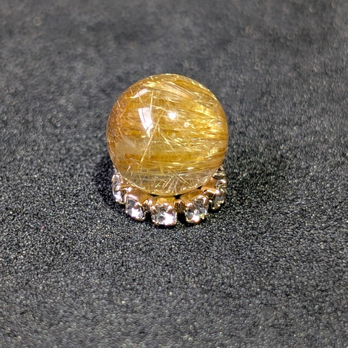 ギラギラ輝くキャッツアイルチル クォーツ 8ミリ 1粒売り 金銭運を呼ぶ