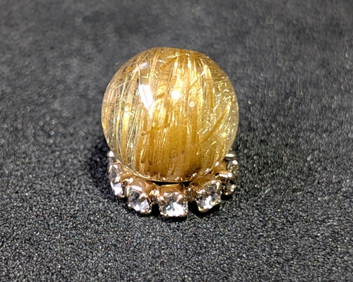 ブラックプラチナルチルクォーツ【透明度・キャッツアイ・美品・現品限り・入荷困難】 プラチナルチルクォーツ(キャッツアイ効果あり) オーバル