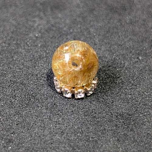 ギラギラ輝くキャッツアイルチル クォーツ 8ミリ 1粒売り 金銭運