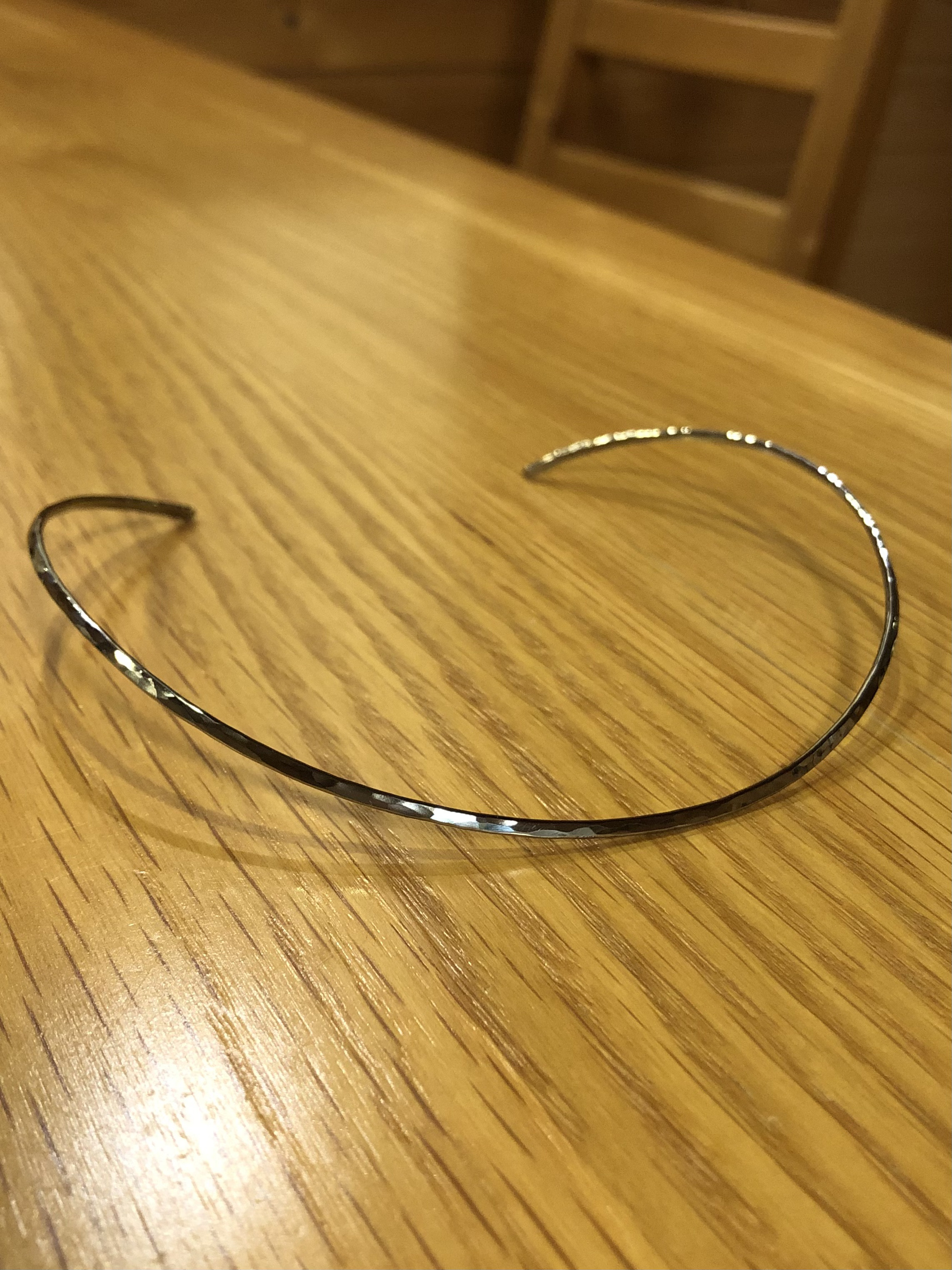 titanium neck cuff silver rock 2φ 純チタン製ネックカフ ラウンドタイプ