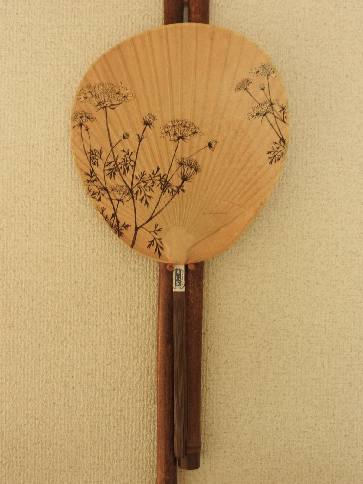 【ハナウド B 】来民渋うちわ　小丸　手書き原画