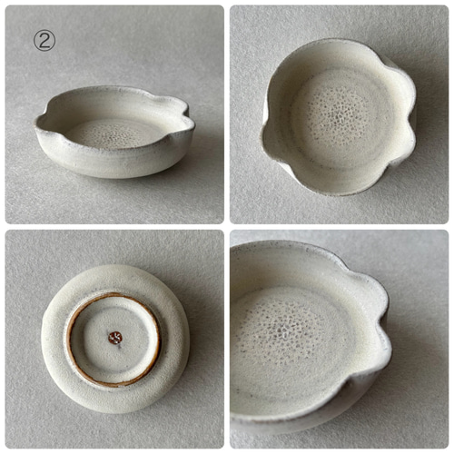 白釉 花形平小鉢 ①〜④ お椀・ボウル・鉢 LA POTERIE SAKURA 通販