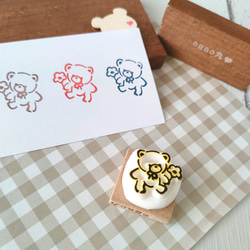 消しゴムはんこNo.292 モフモフくまちゃん thank you 消しゴムはんこNo.292 モフモフくまちゃん thank you 雑貨