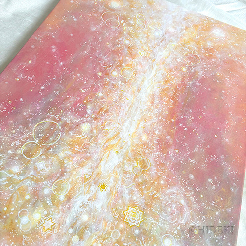 抽象画☆Pillar of Light－躍動する愛のエネルギー☆アクリル画