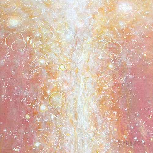 抽象画☆Pillar of Light－躍動する愛のエネルギー☆アクリル画