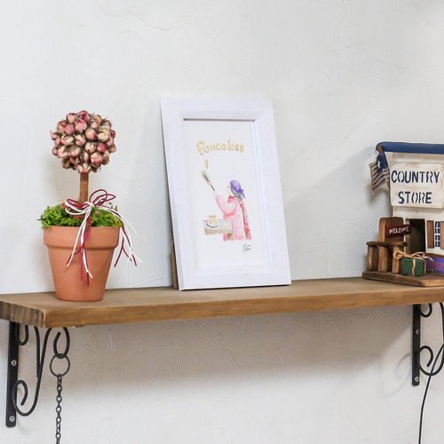 ハガキサイズ ほのぼの癒しのオリジナル手描き色鉛筆画 母さんの