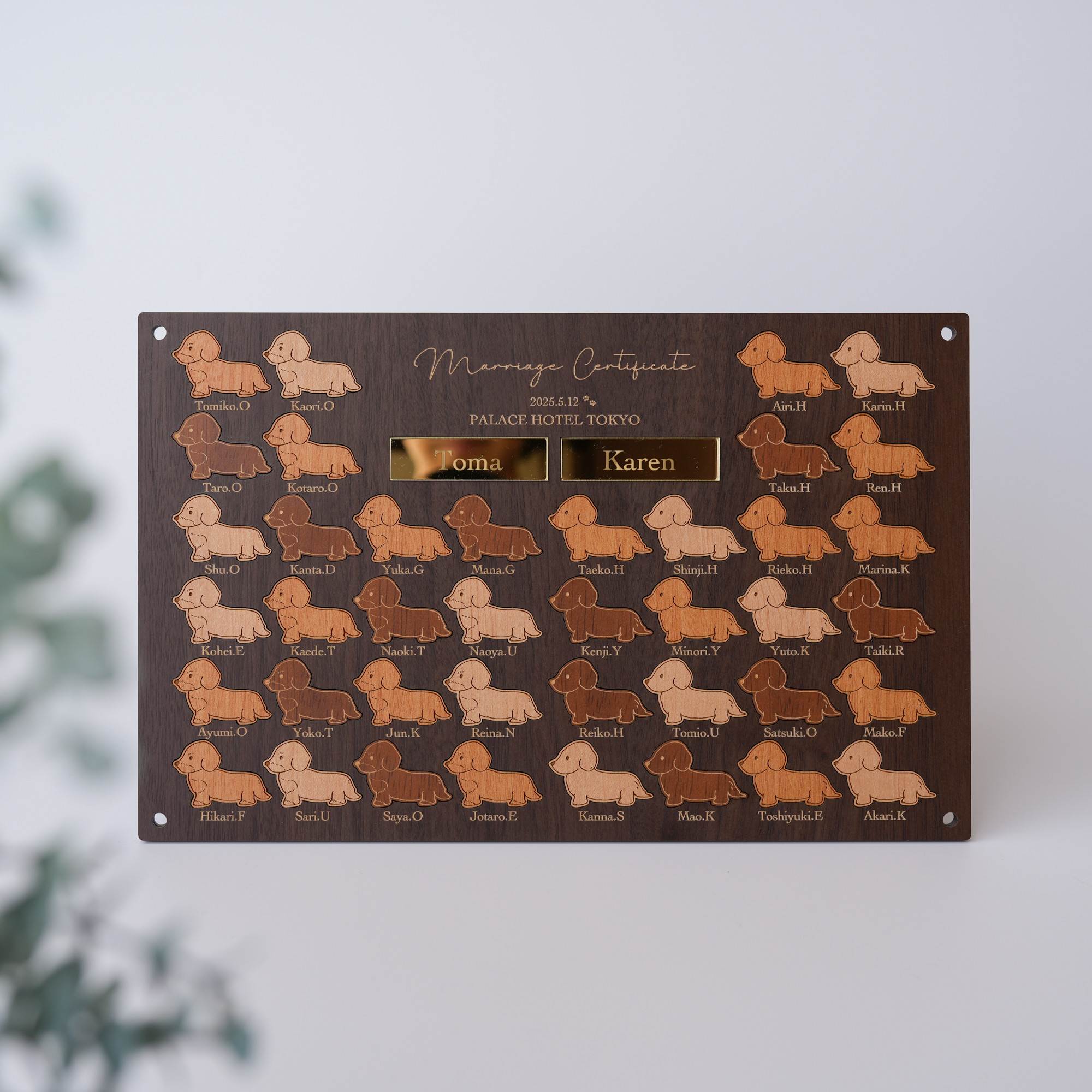 犬の結婚証明書　ワンちゃん好きなおふたりの結婚証明書