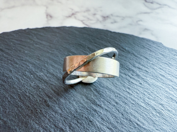 ｟silver｠クロスリング 2枚目の画像