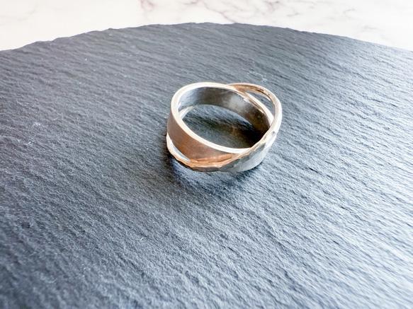 ｟silver｠クロスリング 3枚目の画像